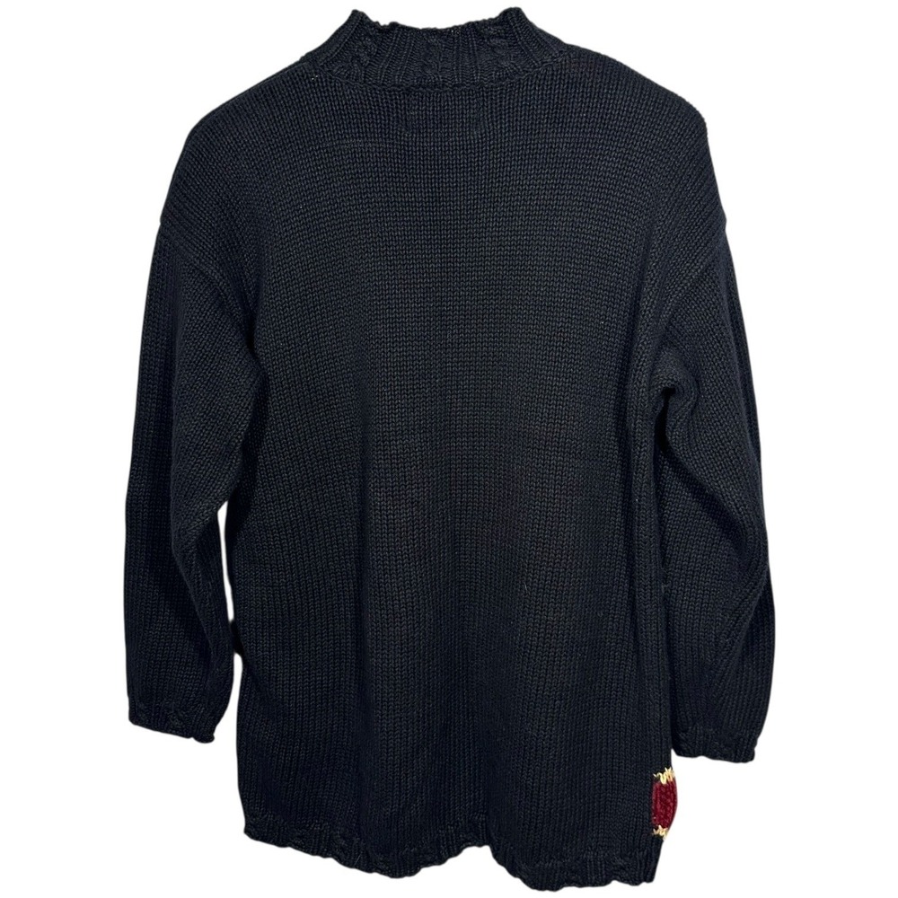 Vtg 90s Heirloom Collectibles Roll Neck Santa‎ Sweater Sz M Ugly Christmas Party - Picture 3 of 12